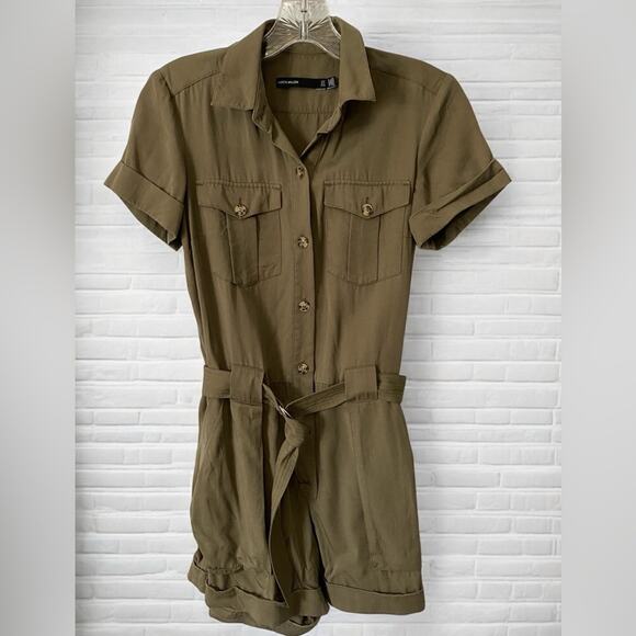 Karen Millen Pants - Army Green Karen Millen US 4 Army Green Romper EUC